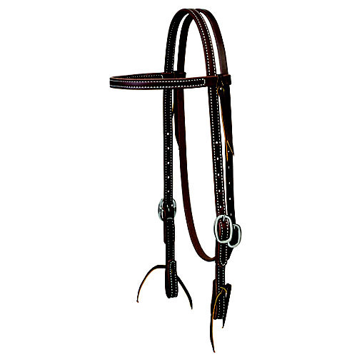 Weaver Leather Weaver Working Cowboy Browband Hdstl w/Steel
