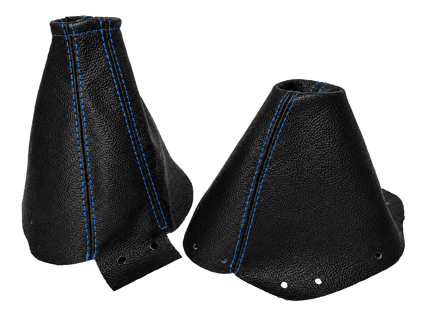 Shift & E Brake Boot Set For Nissan 300ZX Z32 1989-2000 Real Leather Blue Stitch