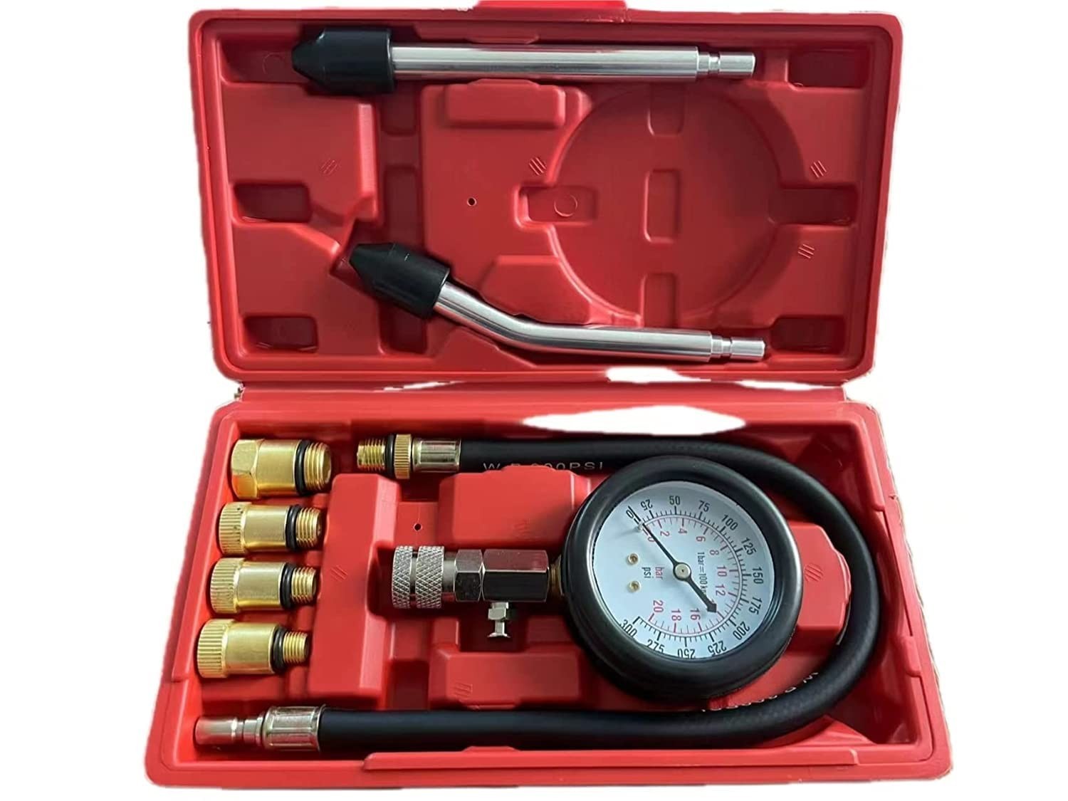 8PCS Compression Tester, Engine Compression Tester kit Professional Petrol Ga...