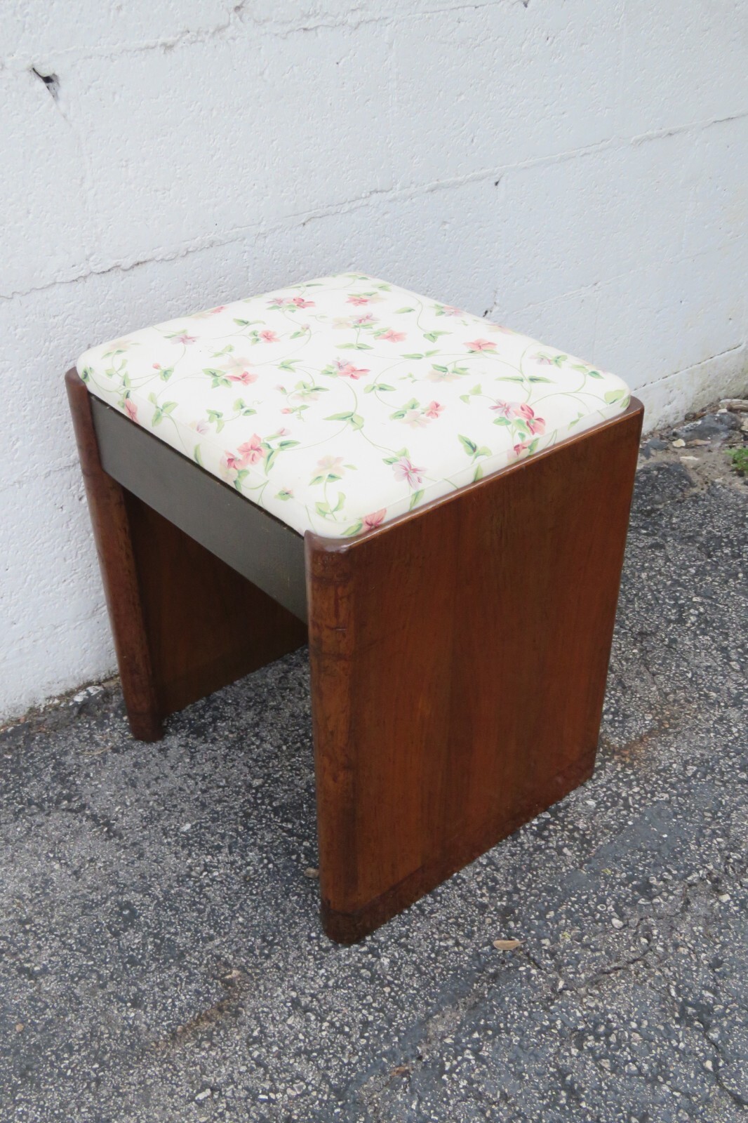 Art Deco Early 1900s Vanity Stool Bench Ottoman 5546