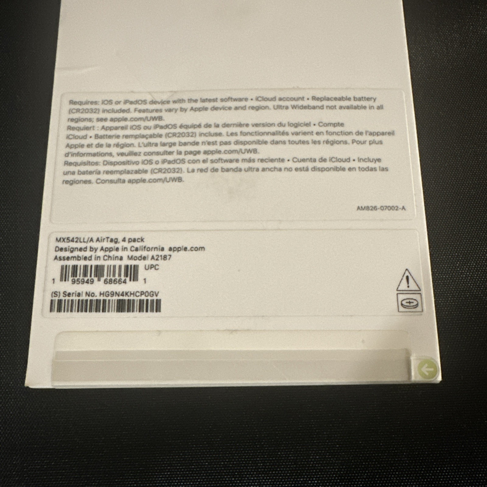 Apple AirTag - GPS Tracker - 4-pack - MX542LL/A - A2187