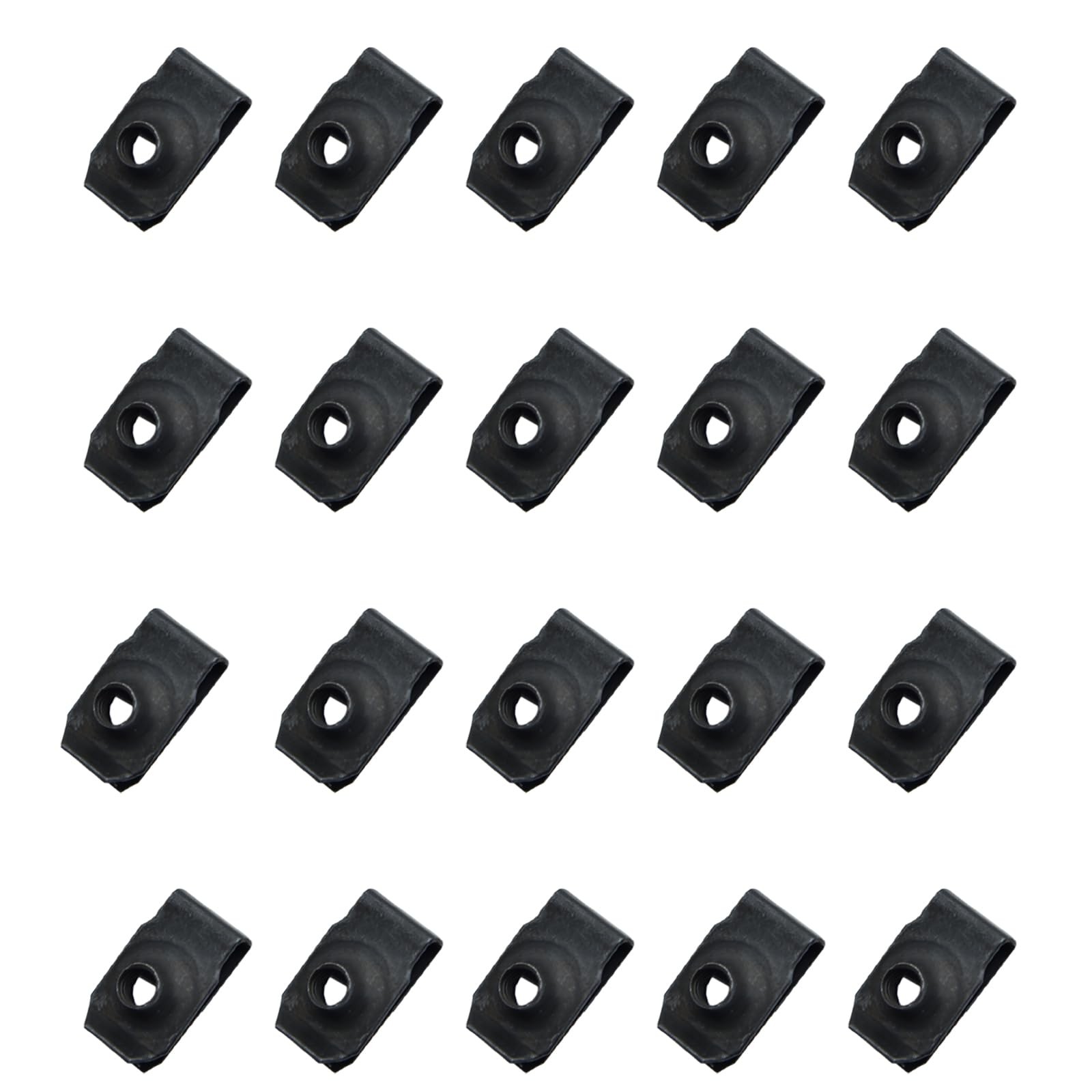 OZXNO 20 Pcs Extruded U Type Nuts M6 U Clip on Nut for Automotive Metal Fende...