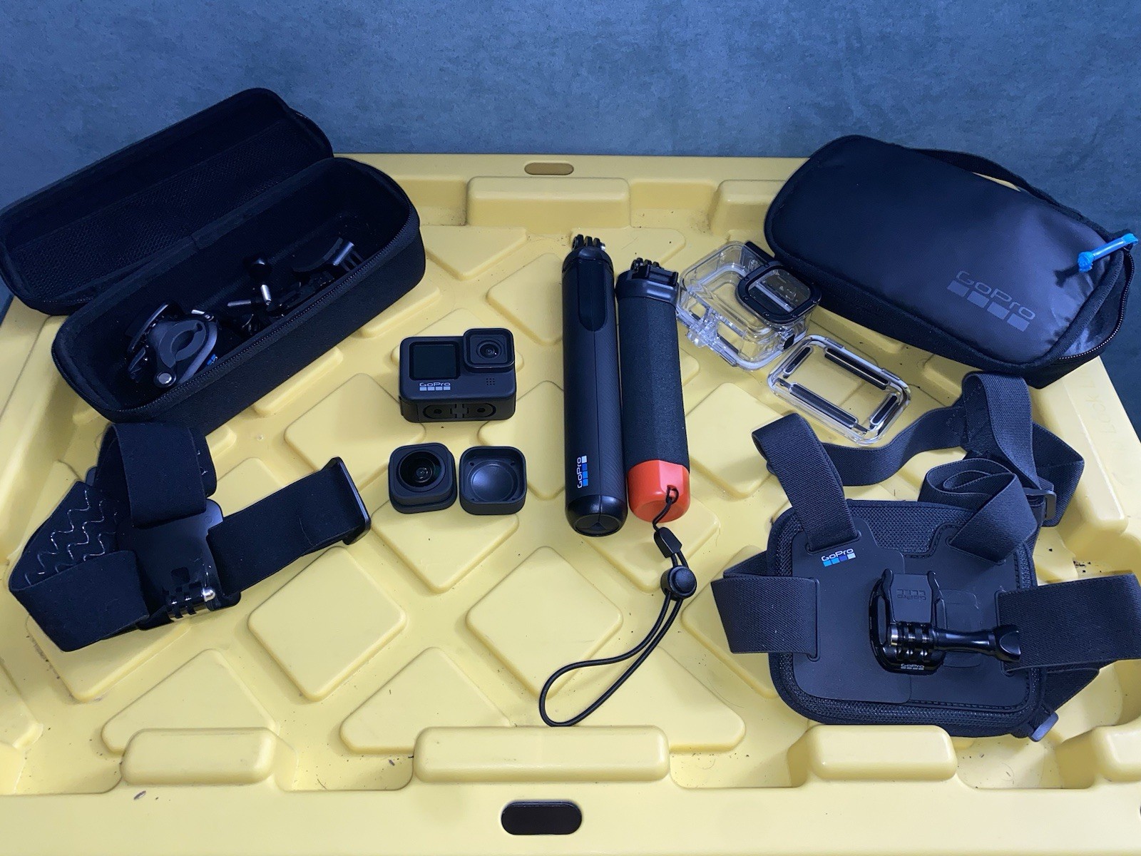 GoPro HERO9 5K Action Camera with Accessories with Max Grip Tripod & Max lens