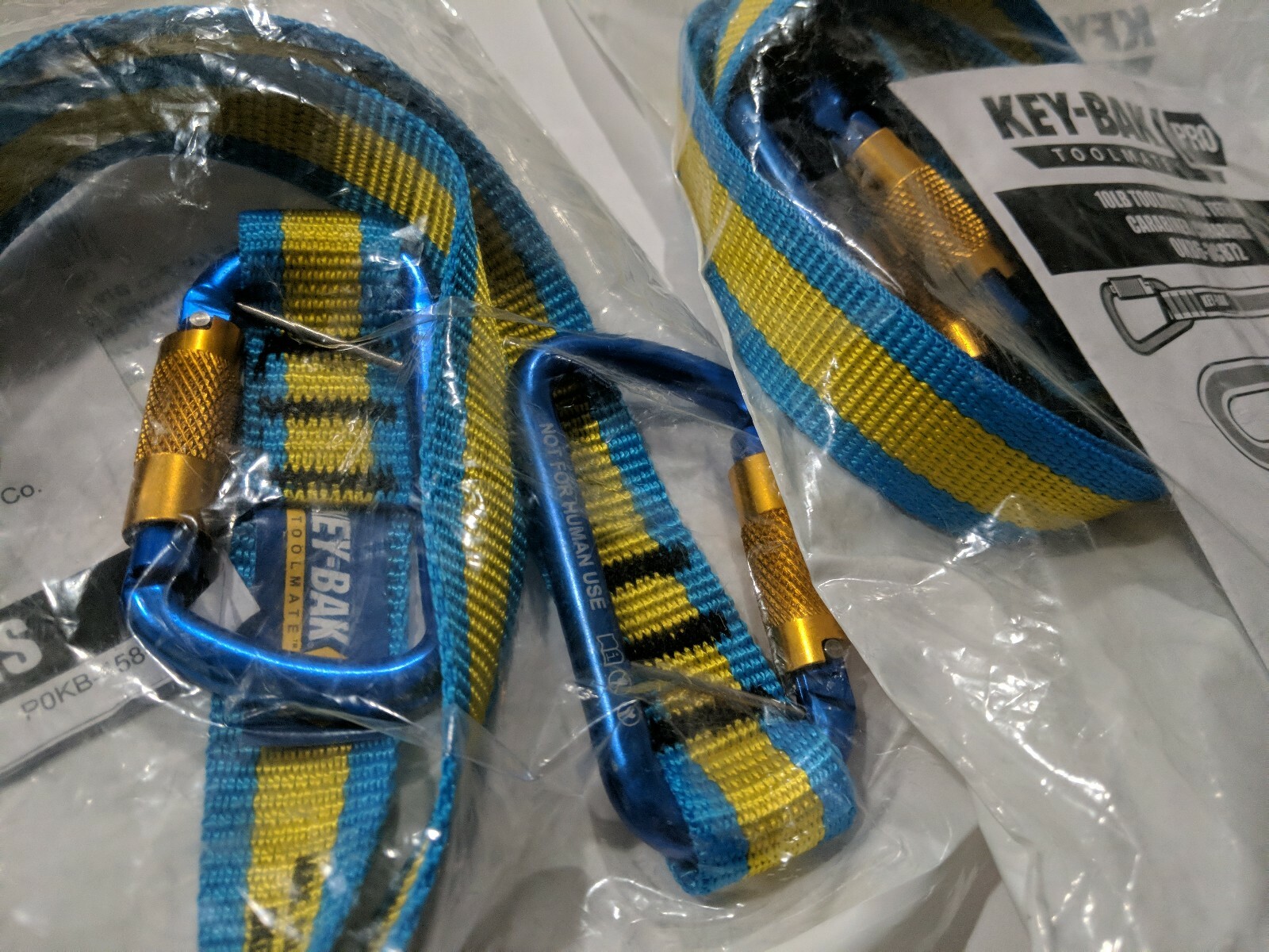(5) KEY-BAK Pro ToolMate Lanyard 10 lb. Carabiner 36" Tool Tether