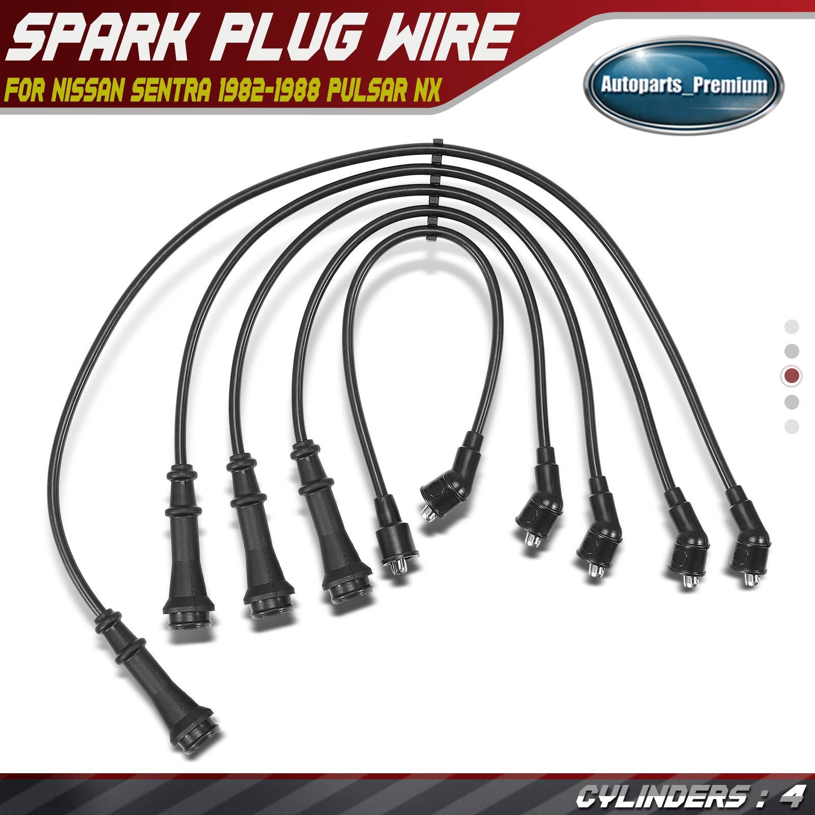 New Set of 5 Spark Plug Wire Sets for Nissan Sentra 82-88 Micra 310 L4 1.6L 1.5L