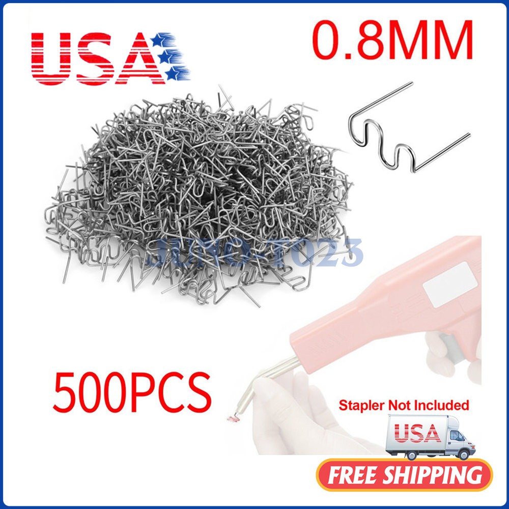 Stainless Steel Hot Staple Welding Welder Stapler Repair Kit Car Bumper Fender