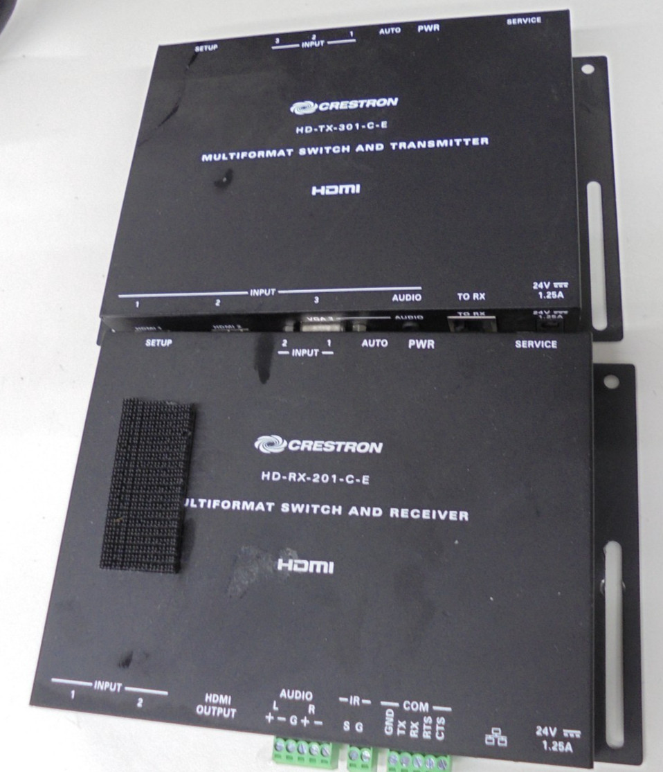 Crestron HD-TX-301-C-E HD-RX-201-C-E Multiformat Switch Transmitter and Receiver