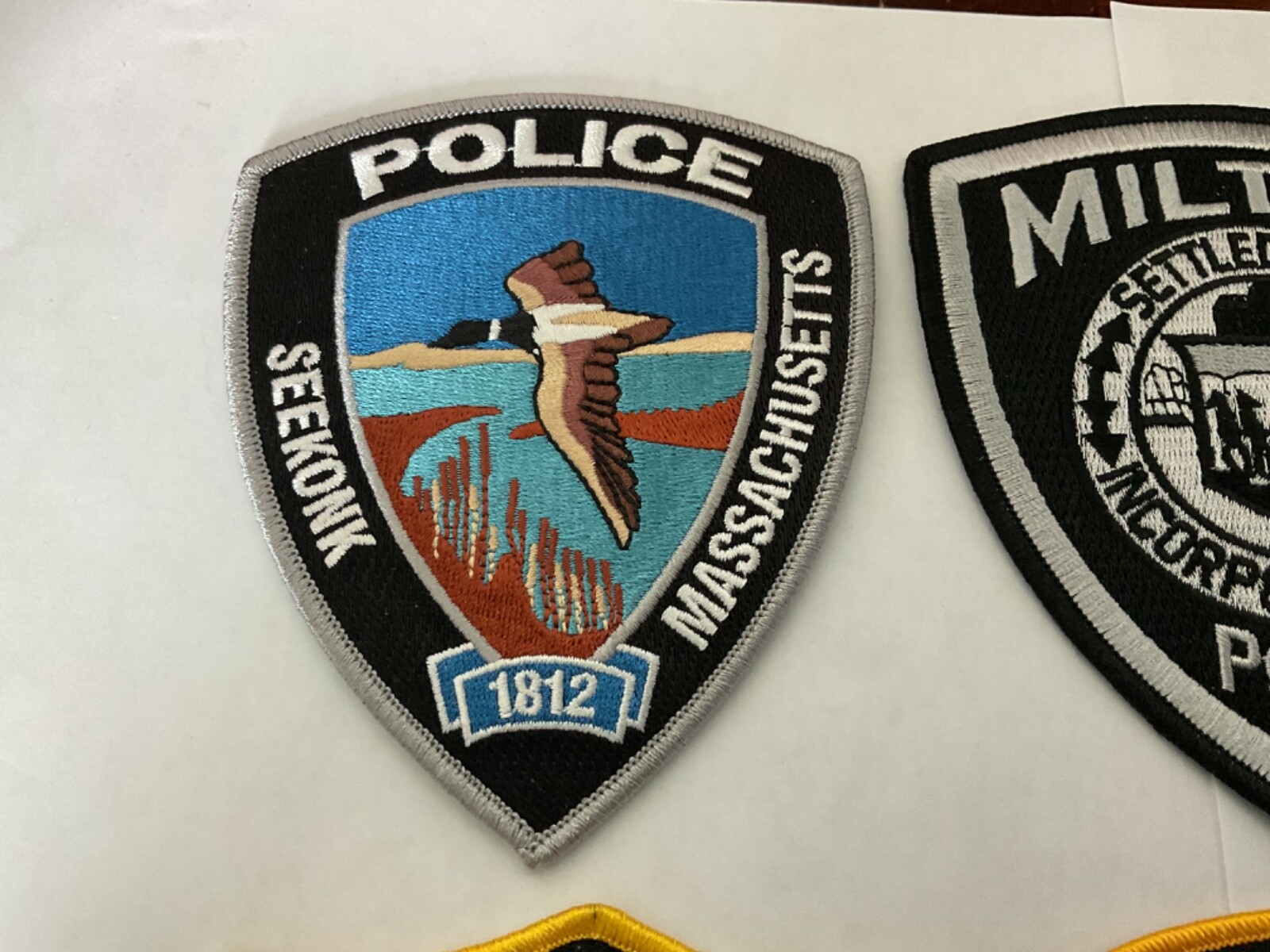Massachusetts Police LawEnforcement collectable patches new full size 6 titles