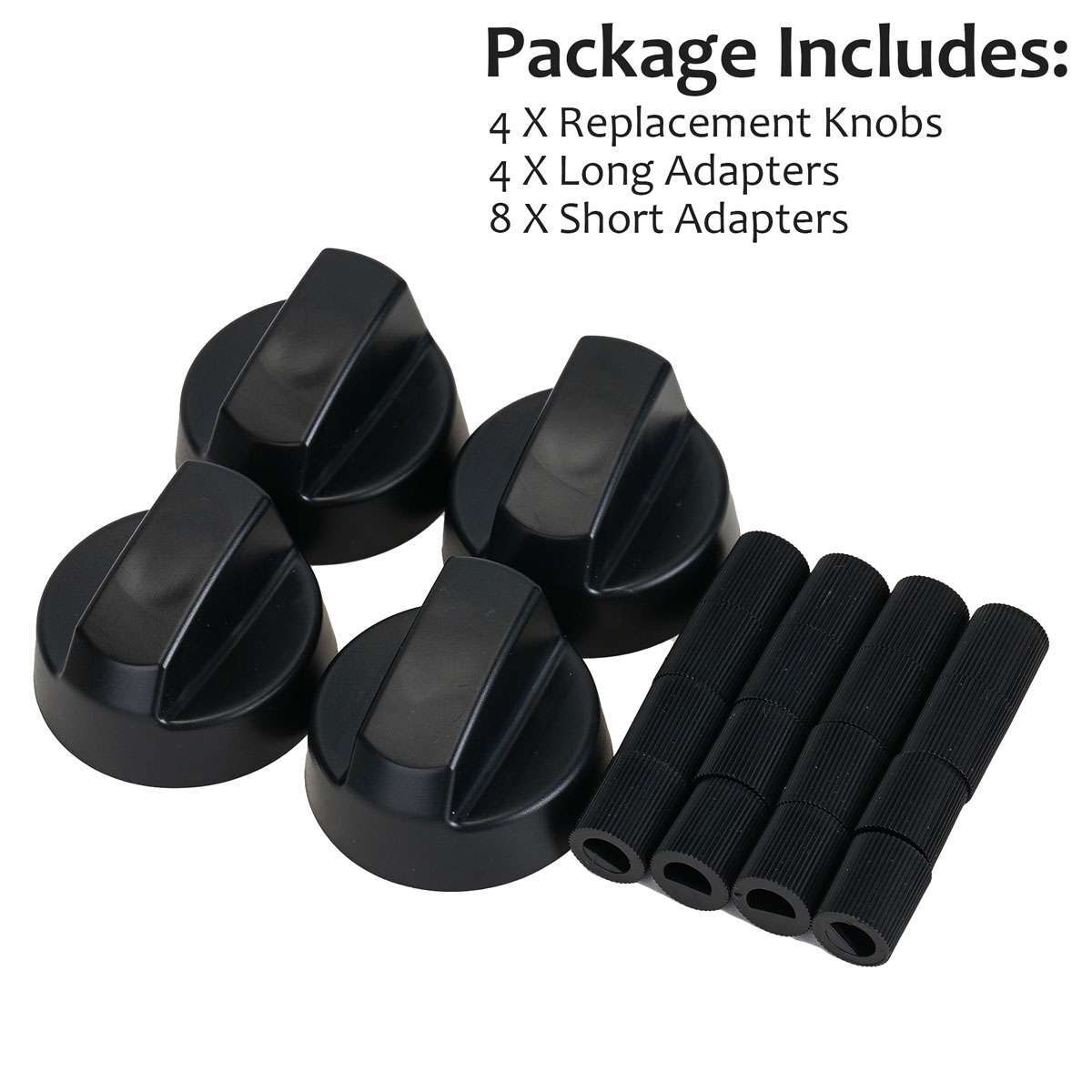 4Pack Stove Top Control Knobs Set Cooktop Top Burner Control Knob Replacement