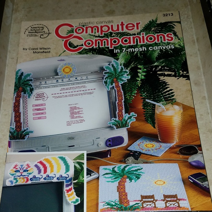 D6 AMERICAN SCHOOL OF NEEDLEWORK 2003, COMPUTER COMPANIONS IN 7-MESH PLASTIC