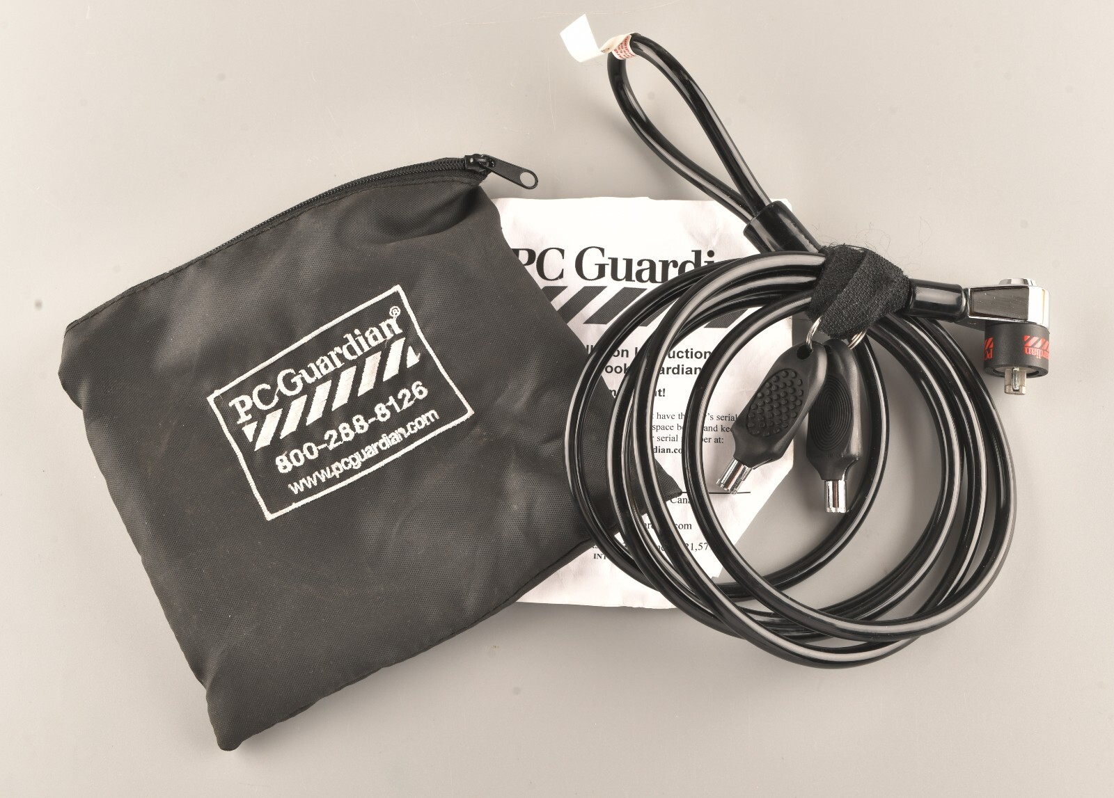 *PC GUARDIAN Premium Laptop Keyed Lock Security Cable 6ft Black