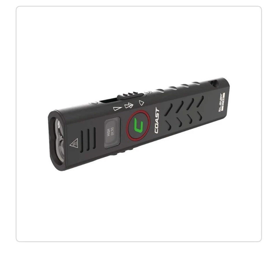 COAST Slayer 2000 Lumens USB-C Rechargeable Flat EDC Flashlight Magnet Tactical