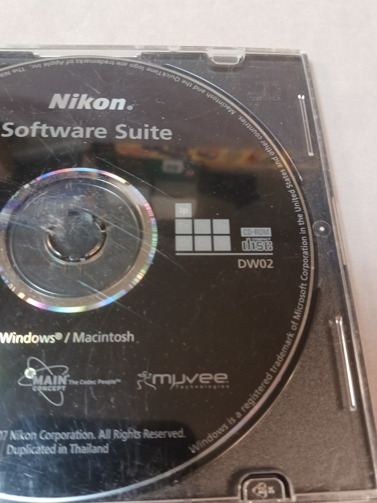 Nikon Software Suite CD-ROM DW02 for Windows Mac OS X (2007)