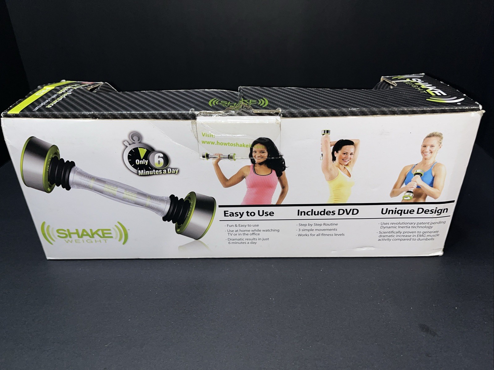 Shake Weight Pro 3 LB Men & Women As Seen on TV Green Clear & Green NIB DVD