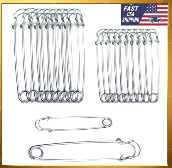 20PCS Large Safety Pins, 4Inch and 3Inch Heavy Duty Safety Pins for Fashion ...