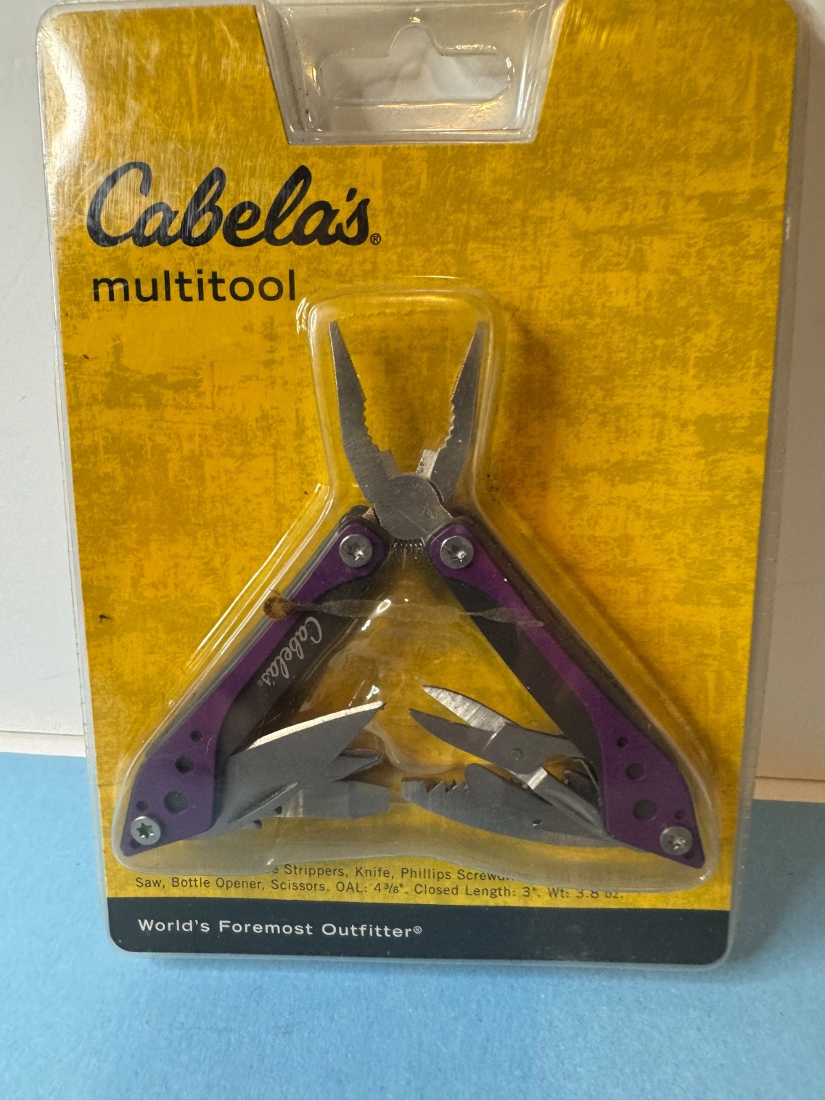 Cabela's / Multi-Tool / Purple / 3” Closed / 3.875” Overall / 3.8 Oz