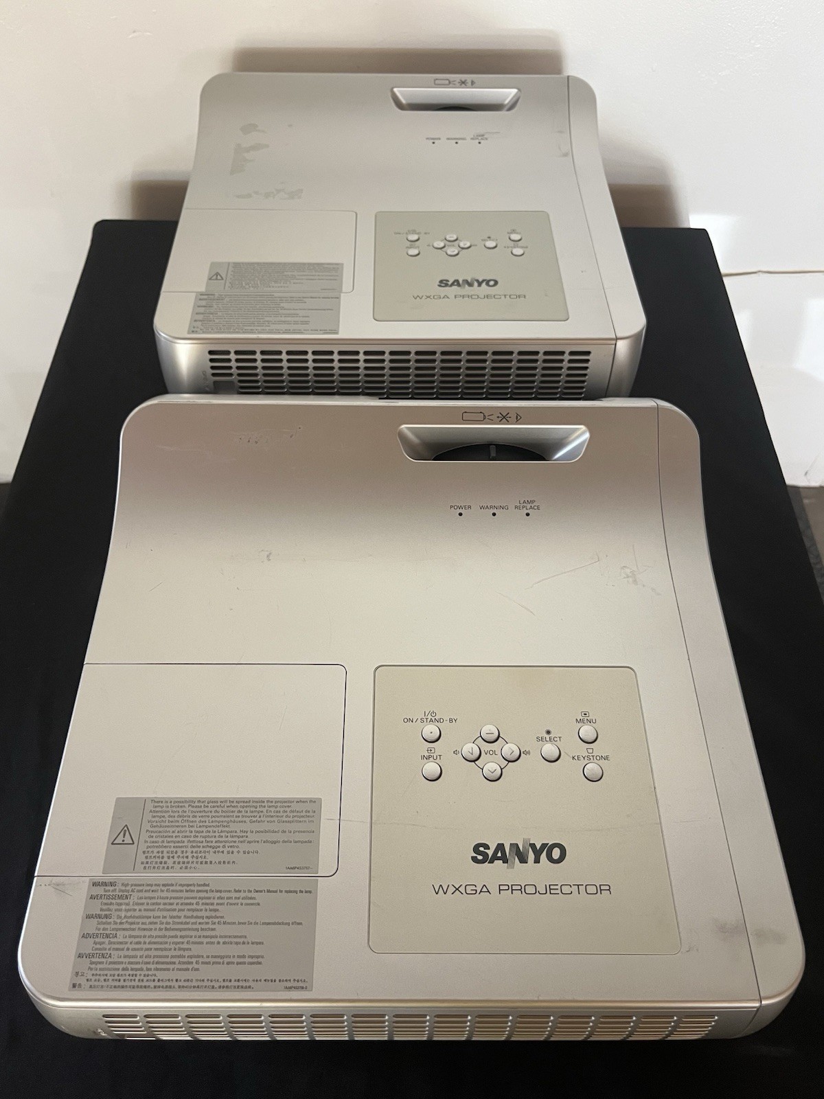 Two Sanyo PLC-WL2503 Projectors - No Accessories - Untested