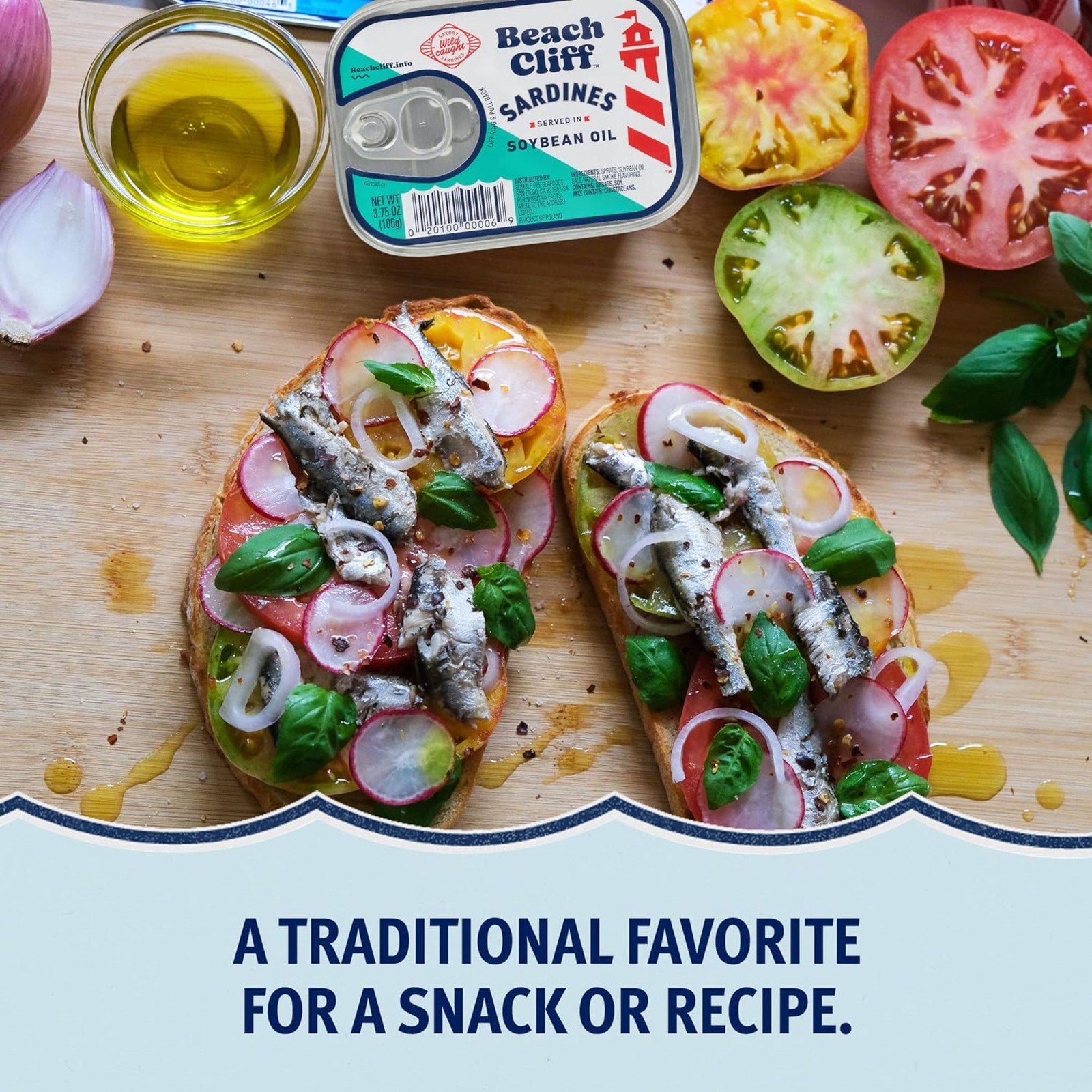 (2 Pack) Beach Cliff Sardines Soybean Oil 3.75oz Can