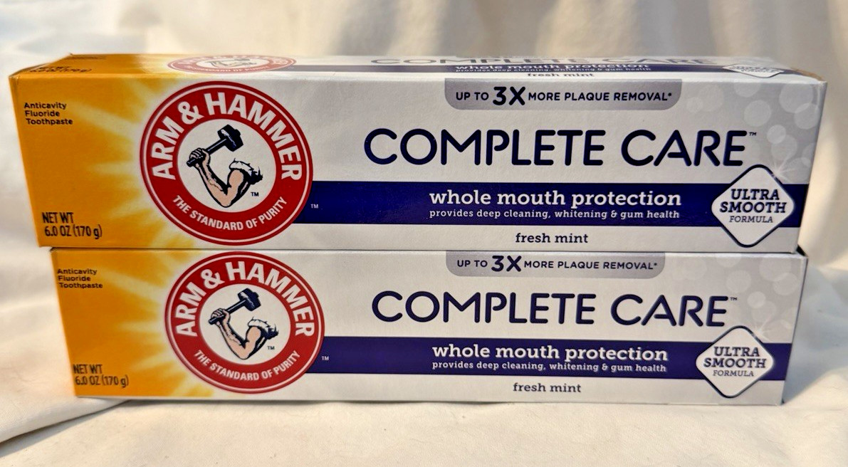 Arm & Hammer Complete Care Toothpaste, Fresh Mint, x2, Free Shipping!