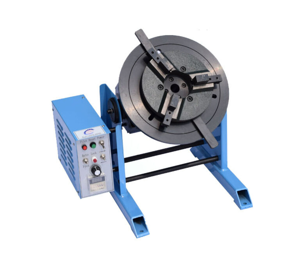 50KG Heavy Duty Welding Positioner Turntable Timing With 200mm Chuck 110V