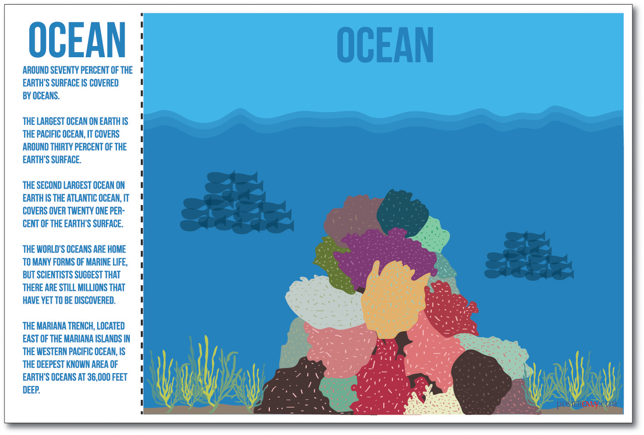 Oceans - NEW World Habitat Ecosystems Poster (ms270)