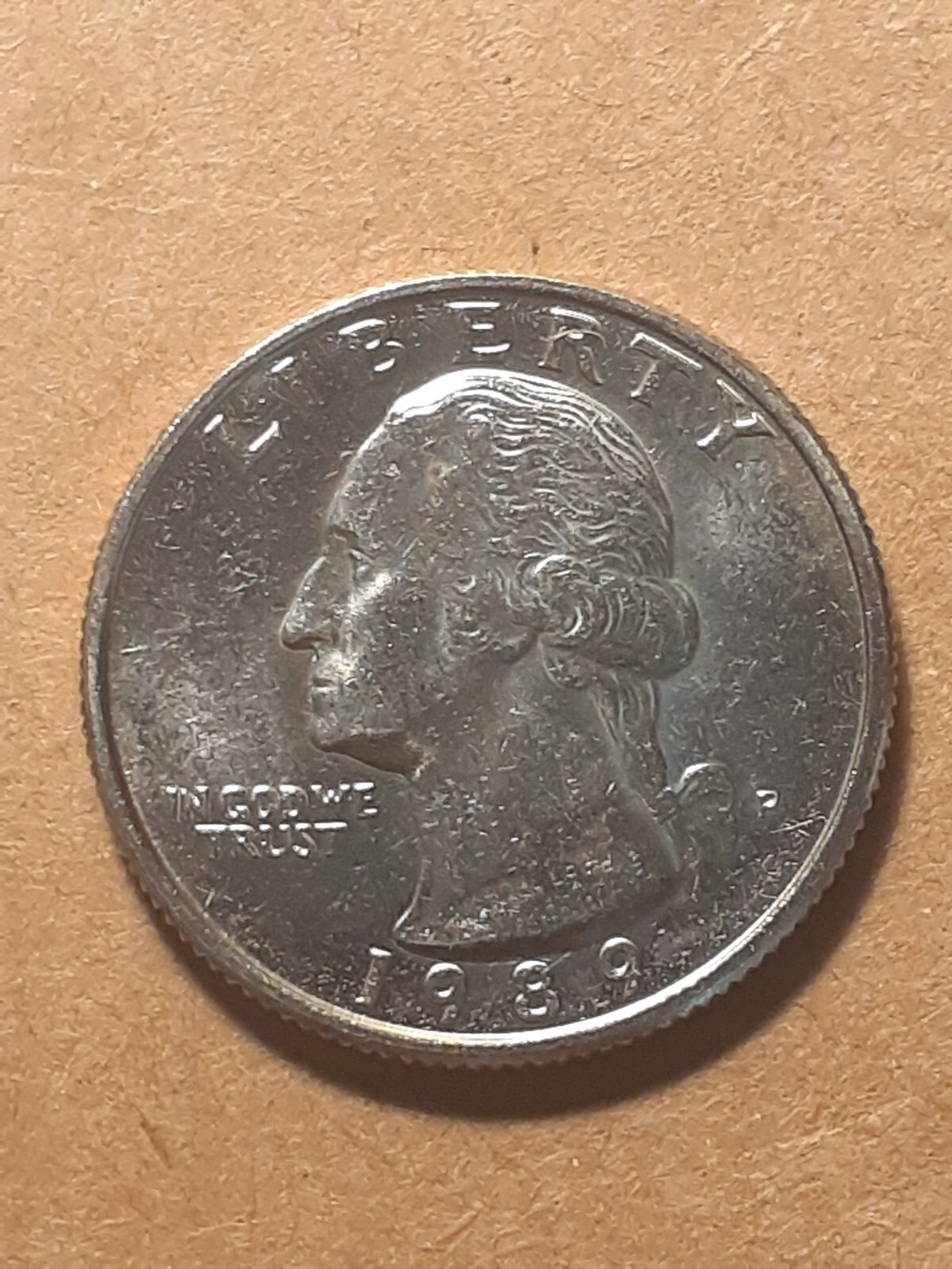 1989 P WASHINGTON QUARTER