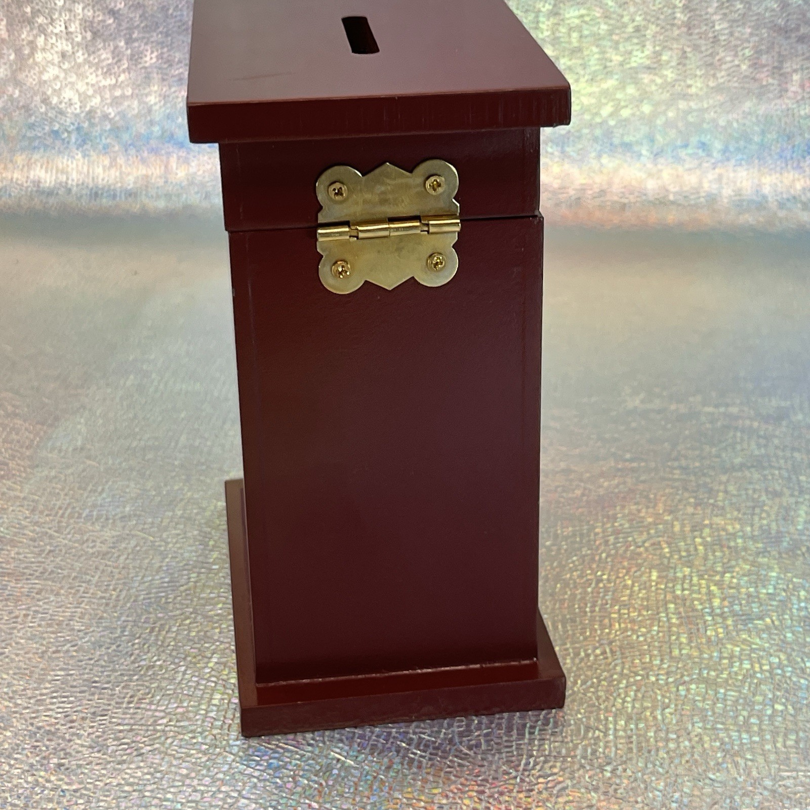 MAHOGANY TZEDAKA BOX