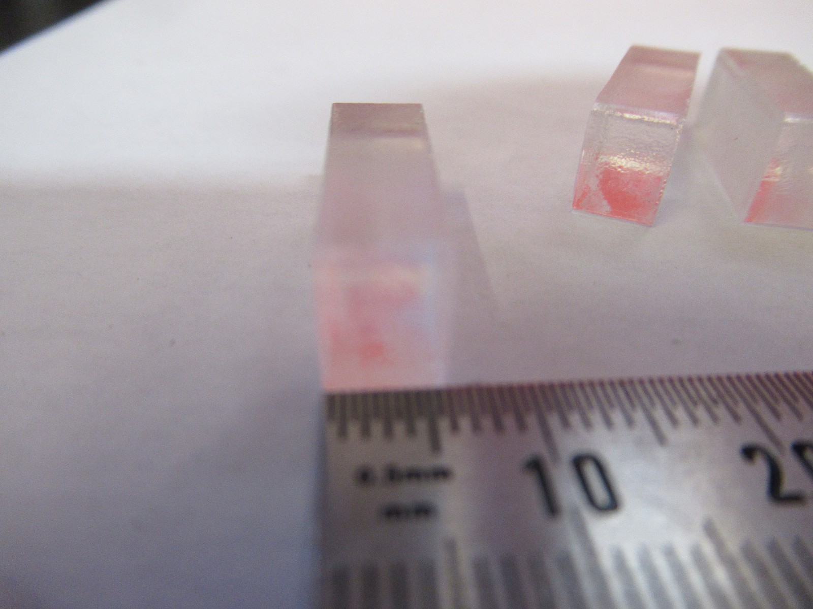 LOT 10 EA OPTICAL GLASS PREFORMS RECTANGULAR OPTICS AS PICTURED MIL SPEC X1-B-26