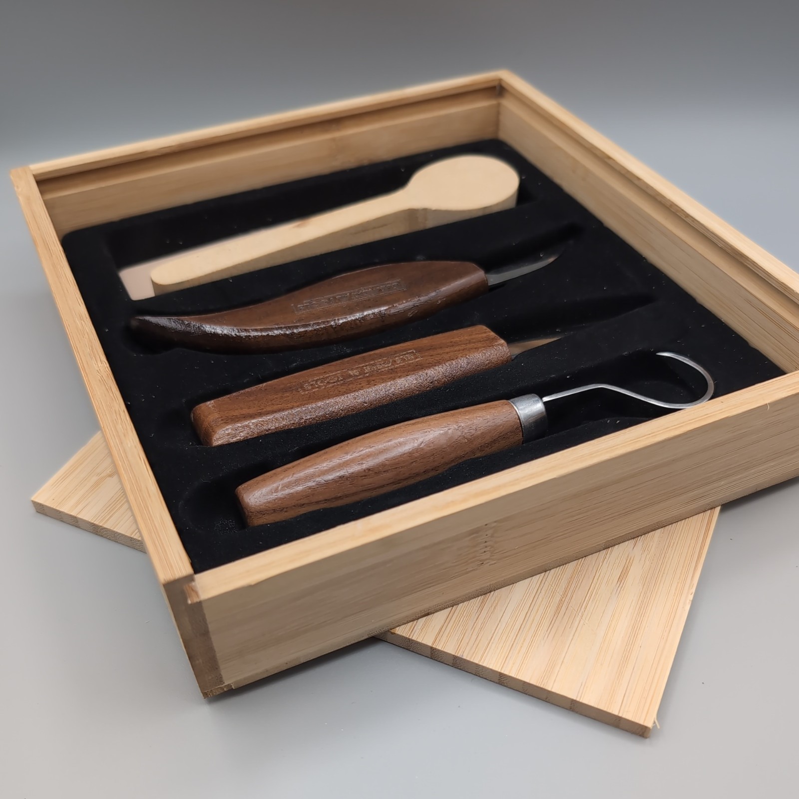 Spoon Carving Kit for Beginners. DIY Carving Set with Hook Knife & Tools.