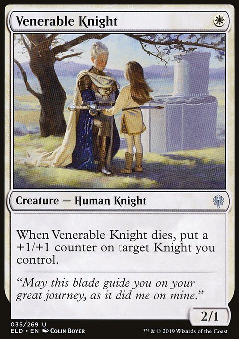 MTG Magic the Gathering Venerable Knight (35/477) Throne of Eldraine LP