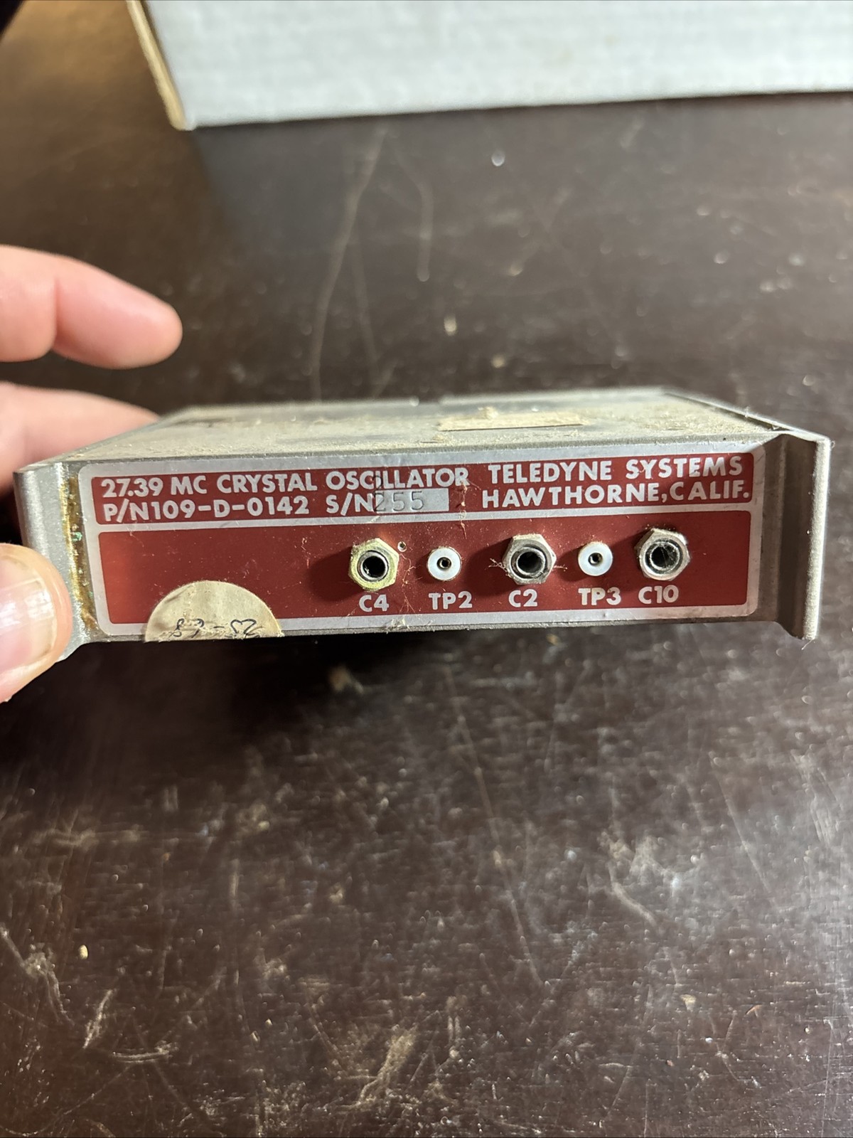 Vintage NASA? 27.39MC Crystal Oscillator Teledyne Systems 109-D-0143 HawthorneCA