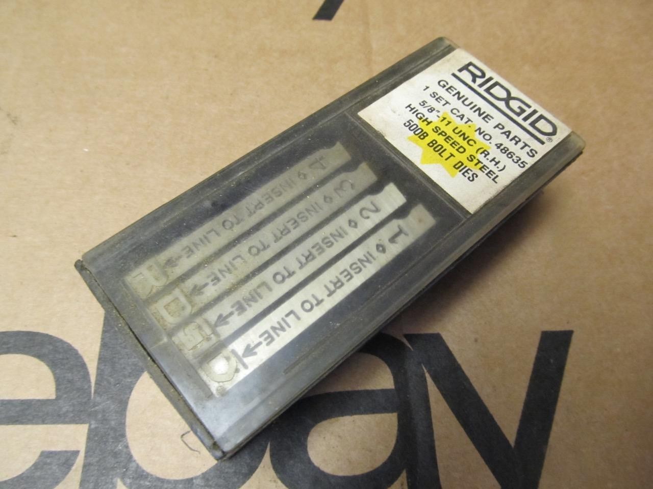 Ridgid 48635 5/8-11 UNC Bolt Die Set 500B RH HS