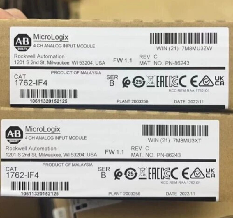 Allen Bradley 1762-IF4 MicroLogix 4 CH Analog Input Module New Factory Sealed AB