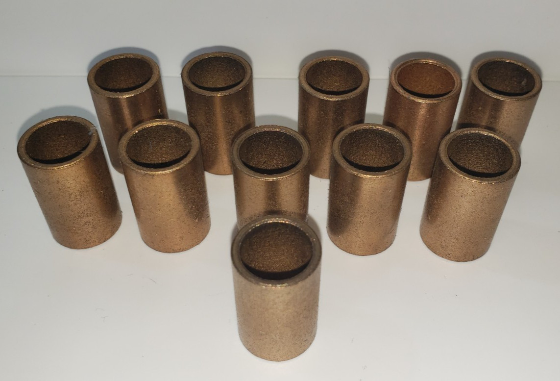 LOT OF 11 - Bronze Bushing 1/2 id x 5/8 od x 1" Bearing Sleeve Spacer NOS