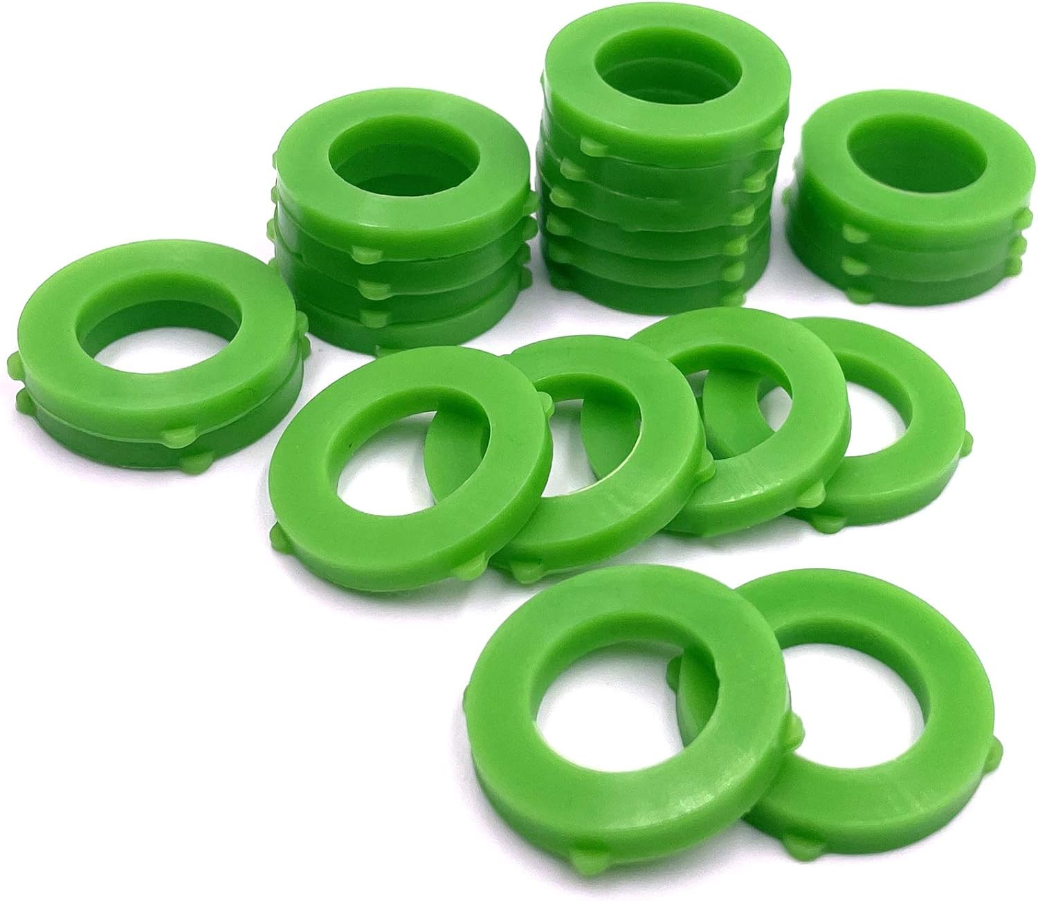 50Pcs Green Leak Preventing Silicone Washer Gasket for Standard 3/4" Garden Hose