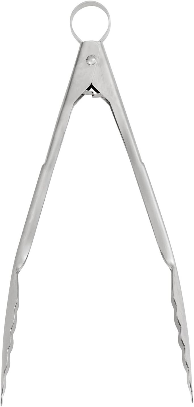 Grilling & Barbecue Utensils 9.5-Inch Stainless Steel Locking Tongs