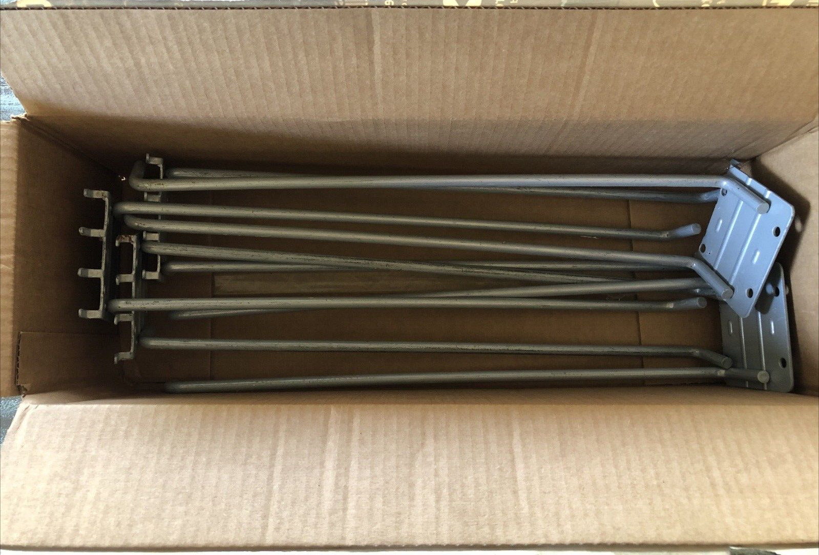 17” DOUBLE PRONG PEG HOOKS Lot Of 5 Store Display Fixtures, Wreath Hangers
