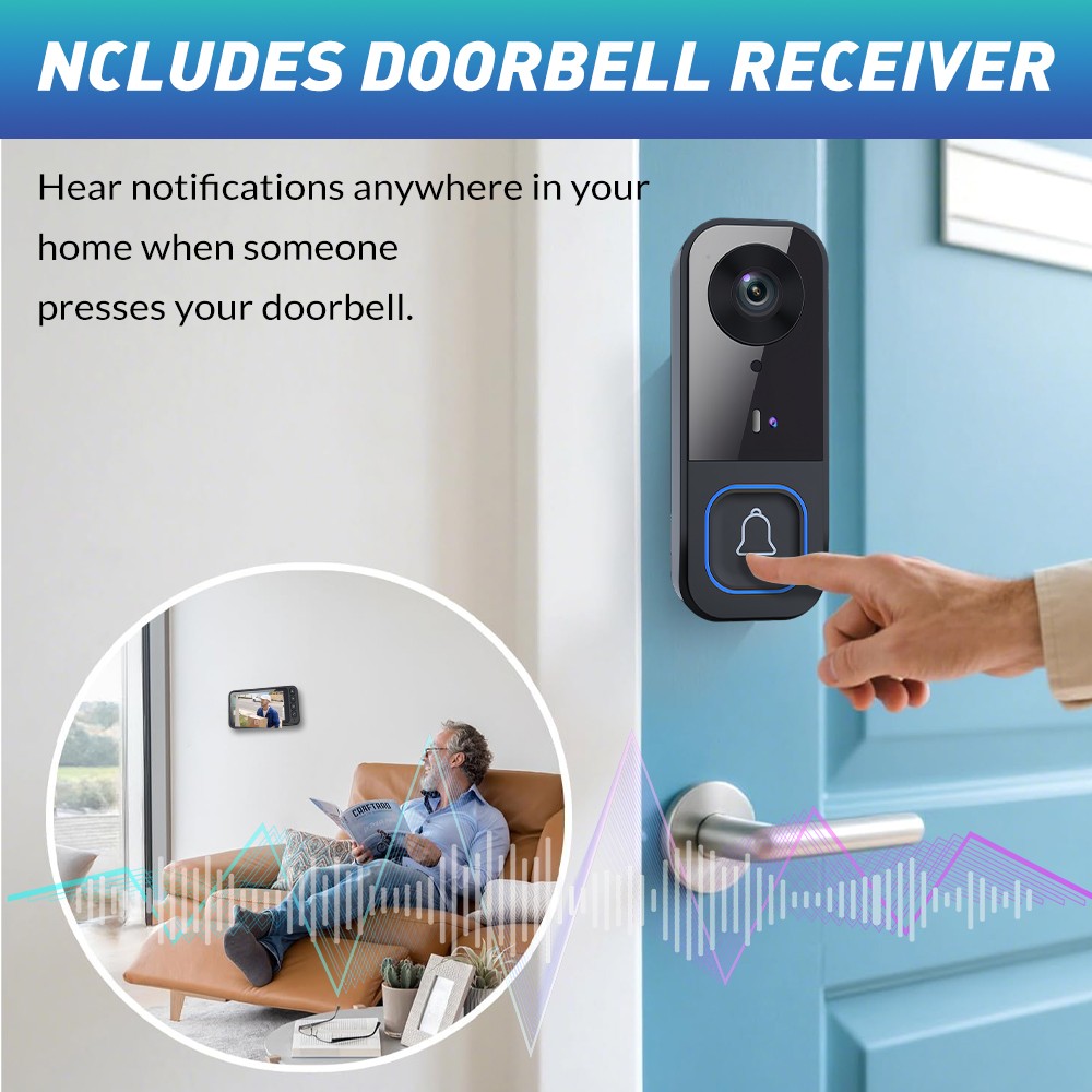 Wireless Doorbell Camera Phone Door Ring Video Intercom Security Night Vision US
