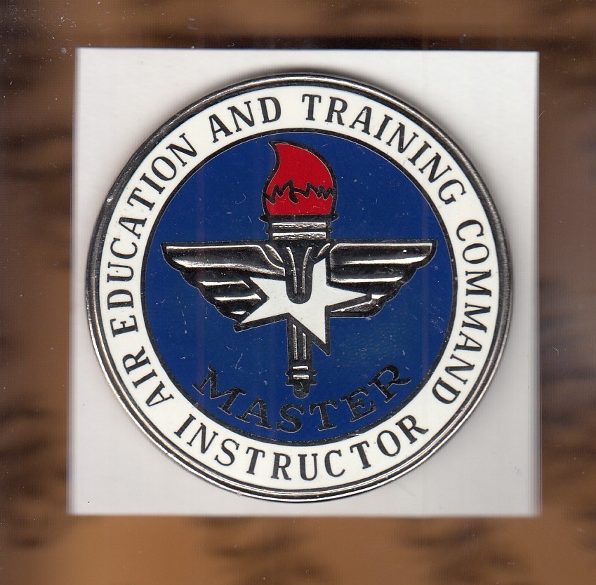 USAF MASTER Air Education & Training Command AETC Instructor ~2" Badge c/b