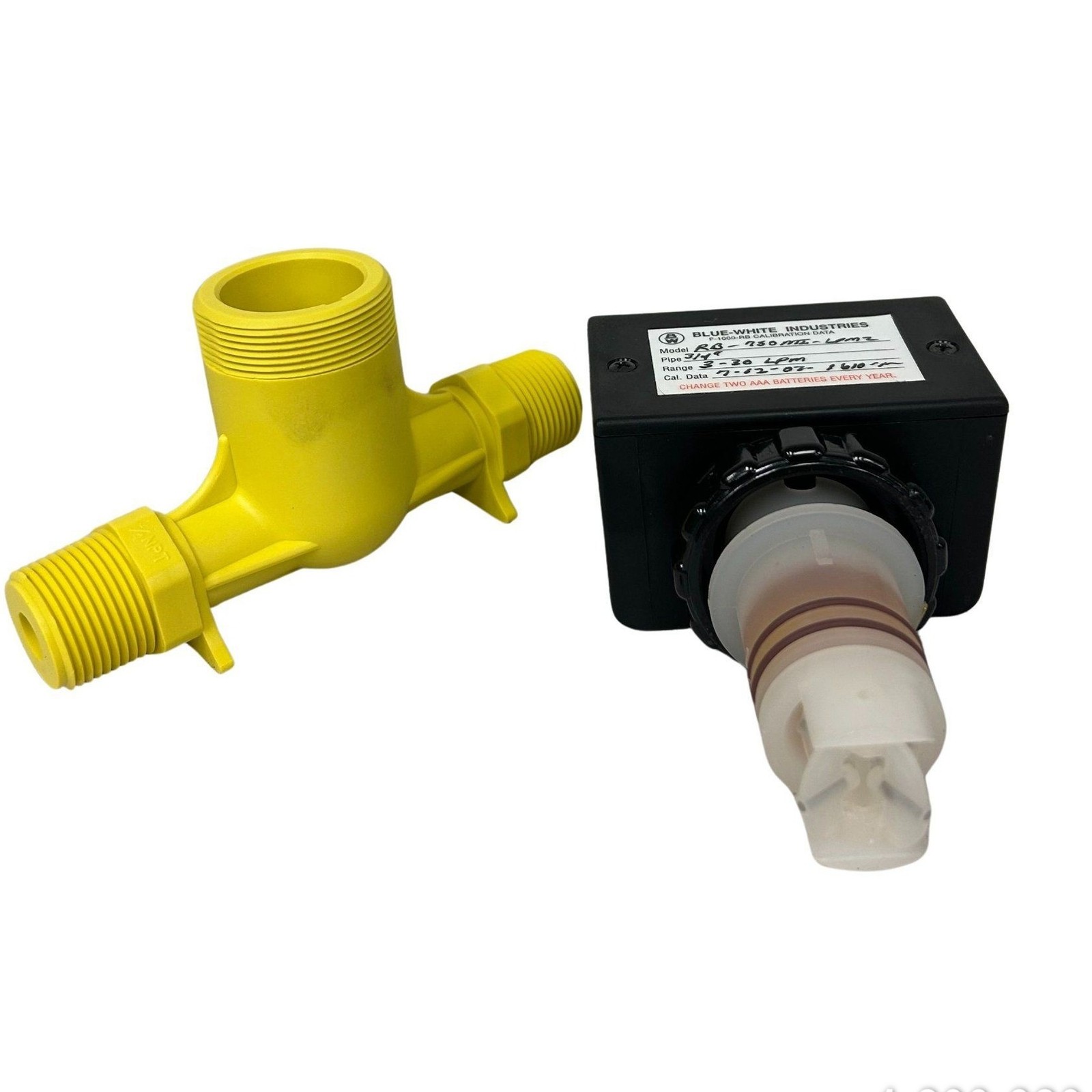 Blue-White RB-750MI-LPM2 F-1000 Paddlewheel Flowmeter 3/4" 3-30 LPM