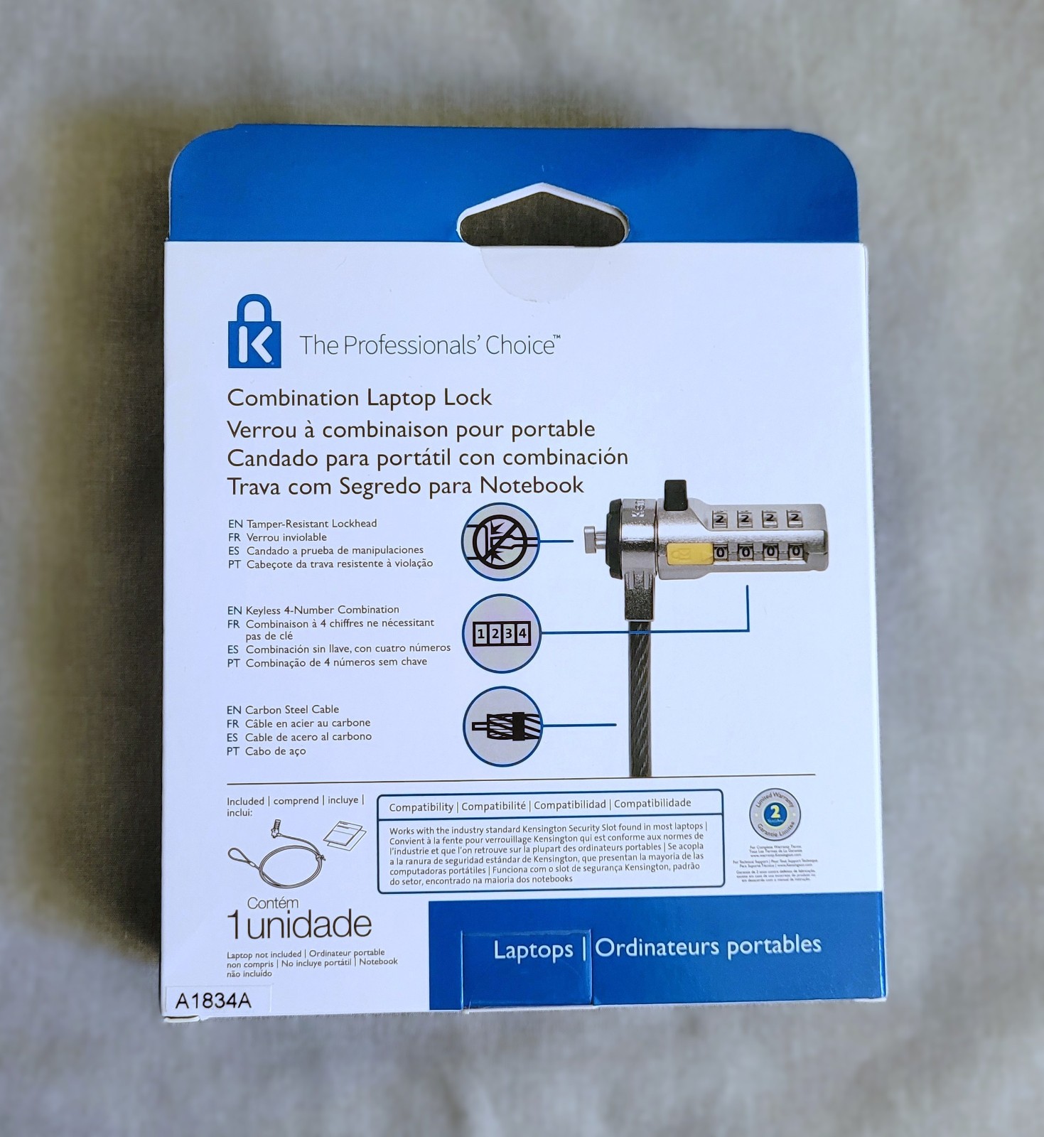 Kensington Laptop Combination Lock Security Universal NEW Sealed
