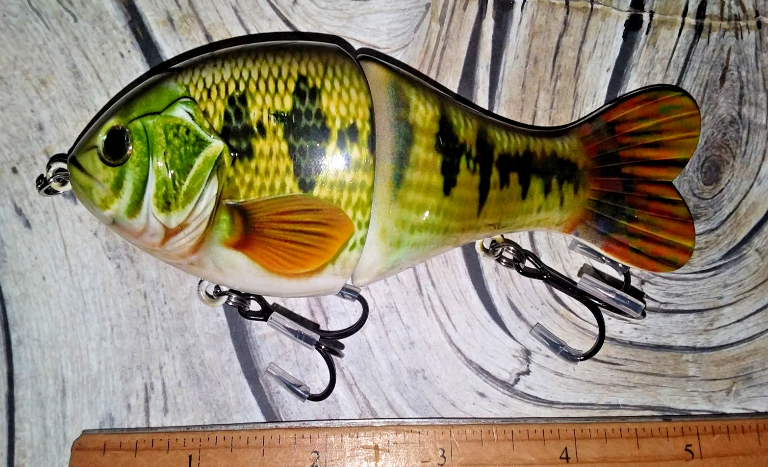 #1 BASS COPY of Toxic Baits  ABS Crank Swimbait BASS Pattern 5 1/4 inch 2.3 oz