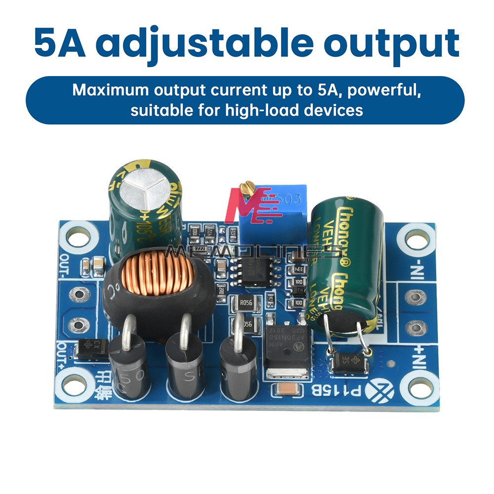 DC-DC Buck Module 10-110V to 4.5-47V 5A Adjustable Low Ripple High Precision
