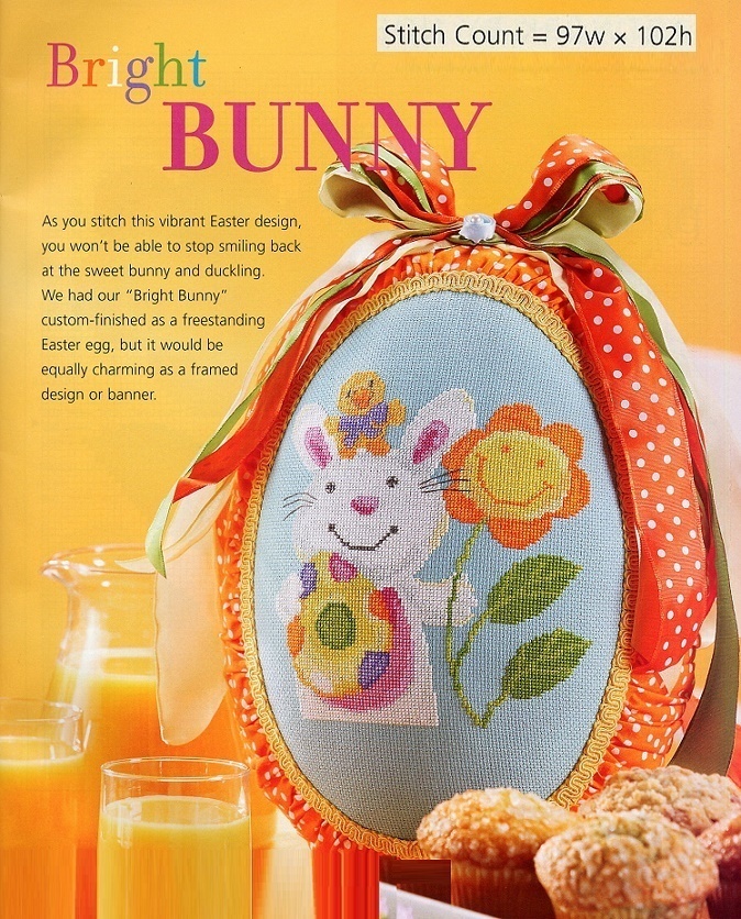 BRIGHT BUNNY     CROSS STITCH PATTERN ONLY   GU - PYU