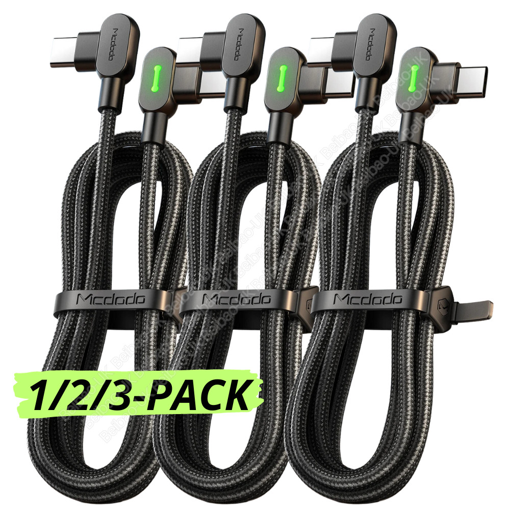 1/2/3PACK MCDODO 3A PD 60W USB C to Type C Fast Charging Cable Charger Data Cord