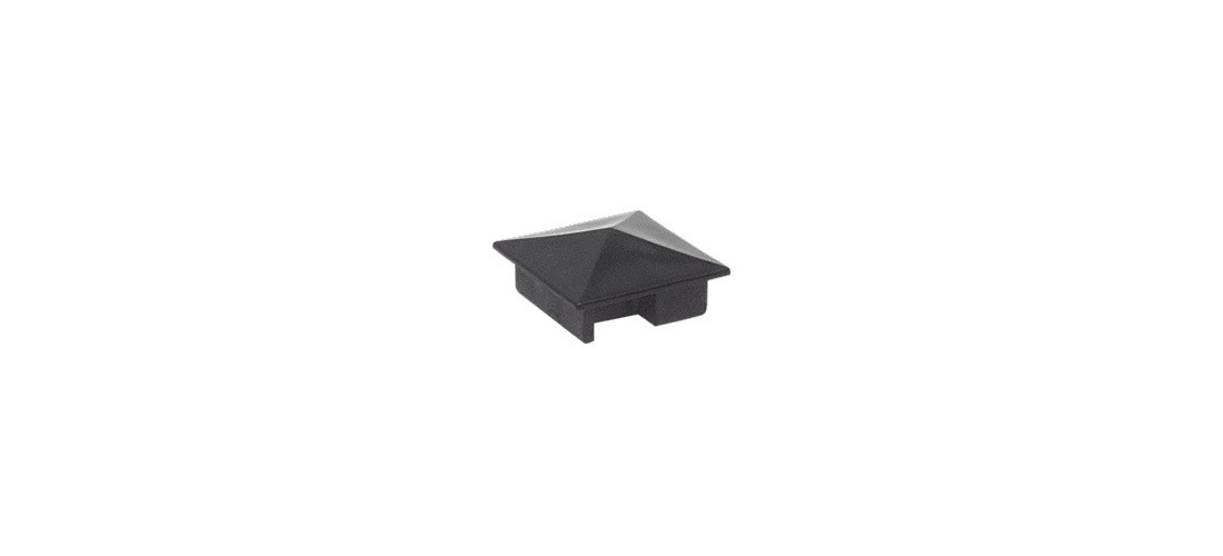 CRL 1-3/8" Counter Post Pyramid Top Cap for Sculptured Style Posts Black