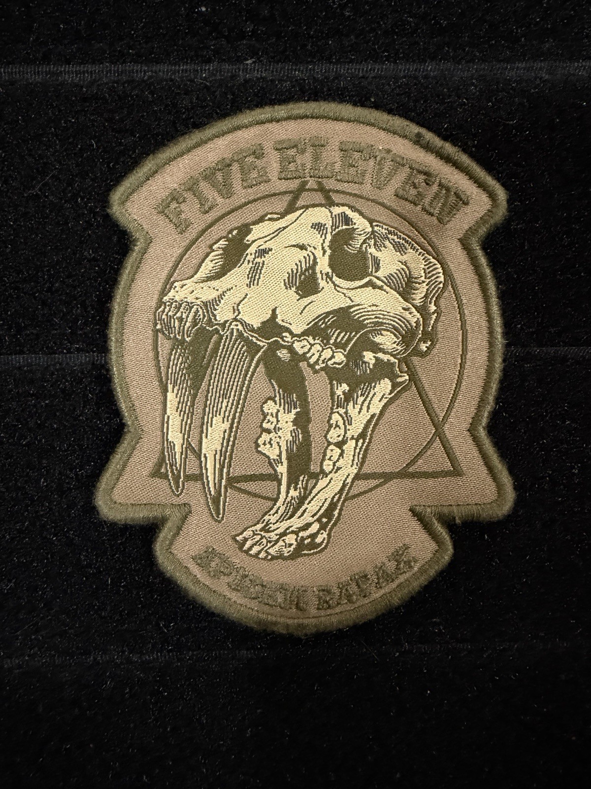 5.11 Tactical Rare Sabertooth Patch In Brown Color