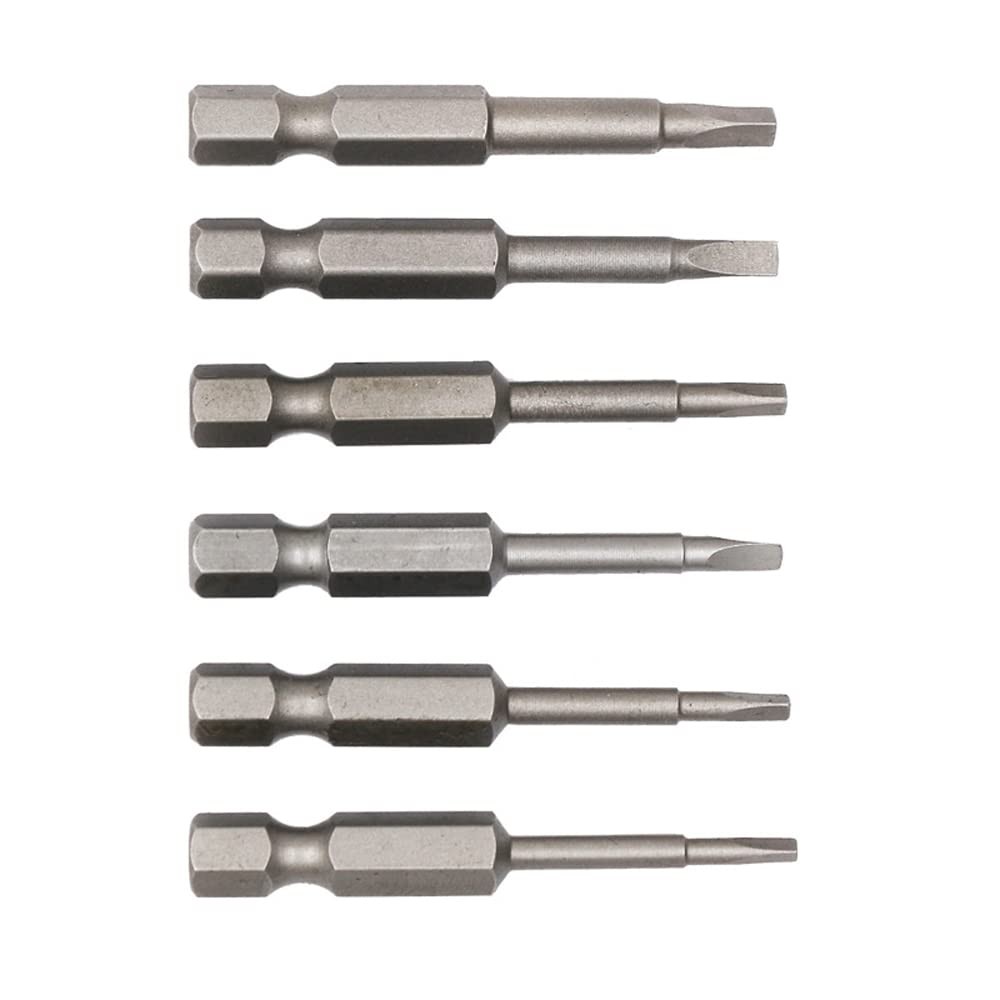 6 Pcs 50mm Magnetic Triangle Head Screwdriver Bit Set S2 Steel 1/4 Inch Shank