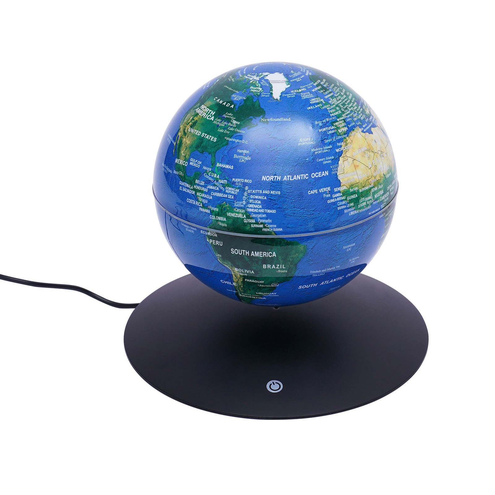 6in Magnetic Levitating Globe with LED Gradient Light Floating Earth Desk Decor