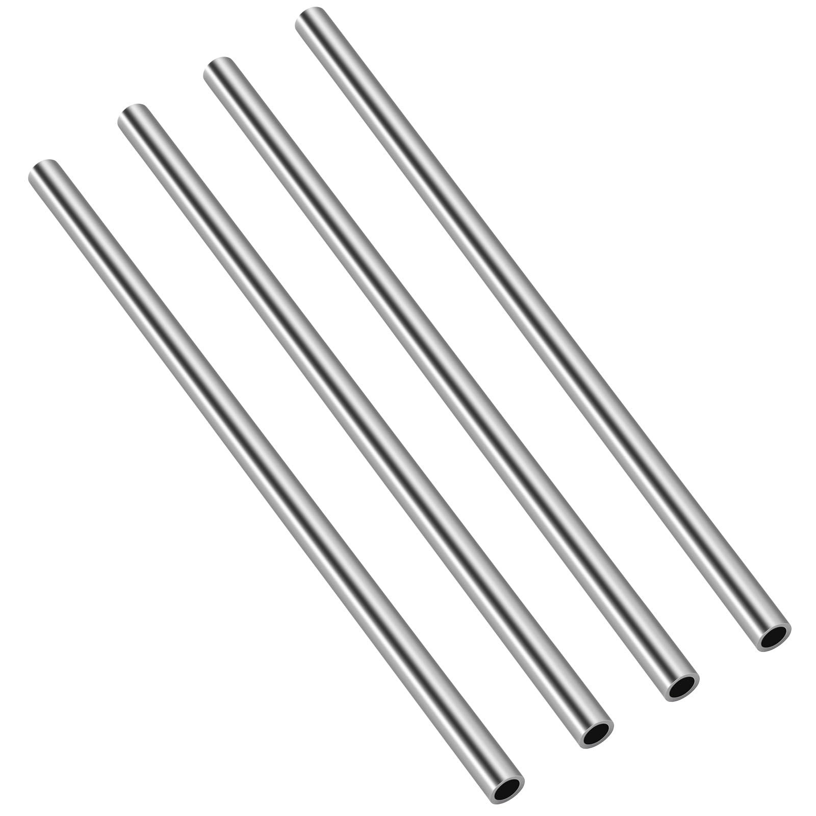 4Pack 3/16" 4.7mm OD 304 Stainless Steel Round Tubing, 12" Weldable Tube
